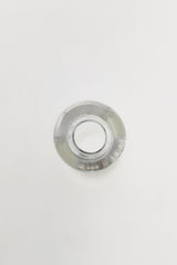 TAG 14mm to 10mm 36-hole open end gridded downstem for bongs, top view on white background