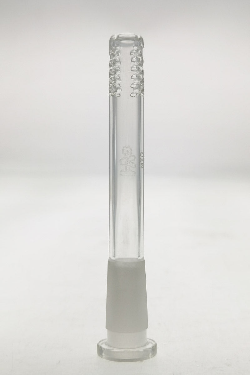 TAG 14mm to 10mm Super Slit Downstem with 36 Holes, Front View on Seamless White Background