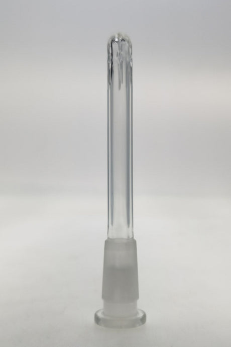 TAG Quartz Closed End Showerhead Downstem for Bongs - 14mm to 10mm Joint - Front View