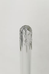 TAG Quartz Closed End Showerhead Downstem for Bongs, 14mm to 10mm Joint Size, Close-up View