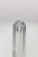 Close-up of TAG Quartz Closed End Showerhead Downstem for Bongs, 14mm to 10mm Joint Size