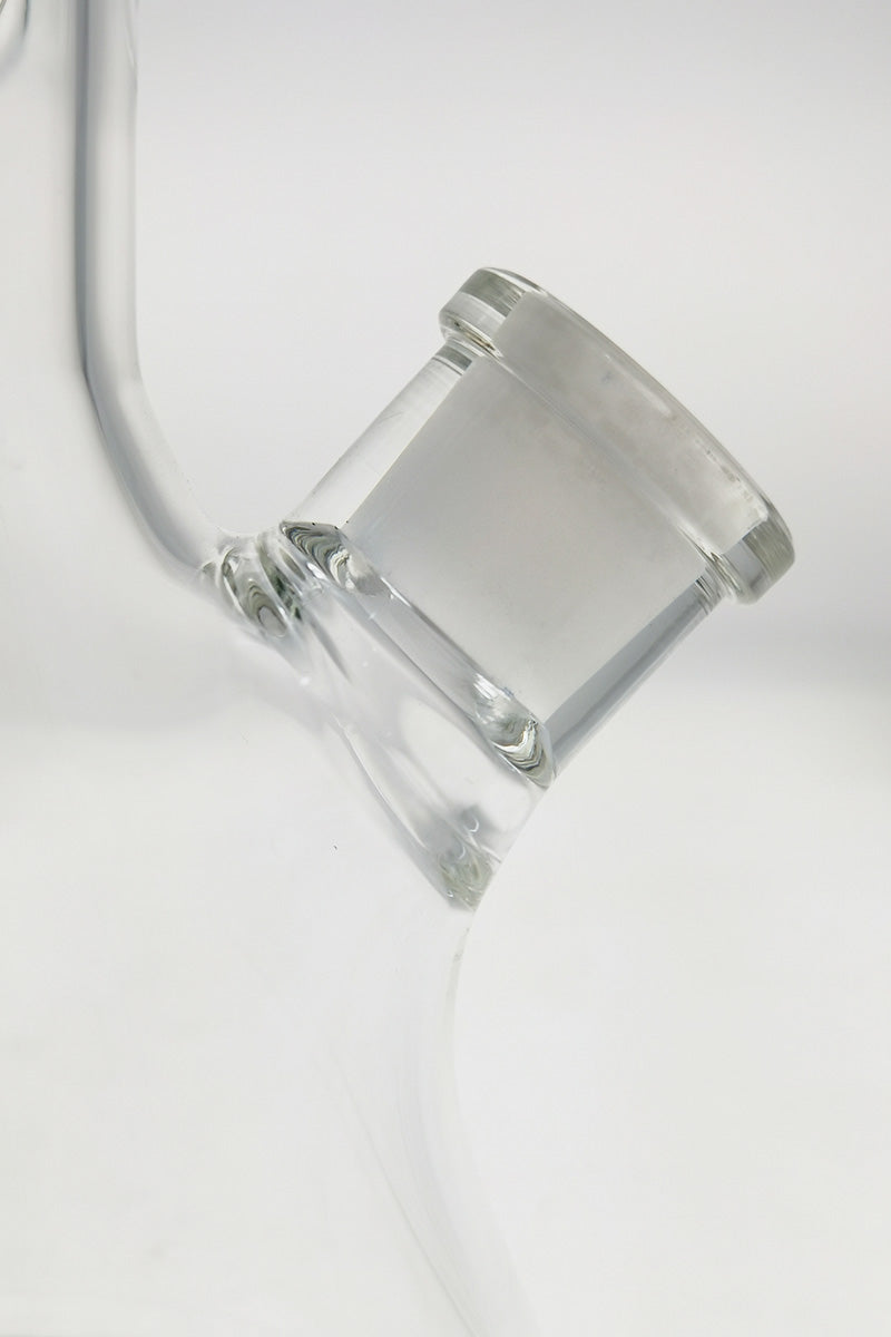 Close-up of TAG 15" Beaker Bong Downstem, 18/14MM Female Joint, Thick Borosilicate Glass