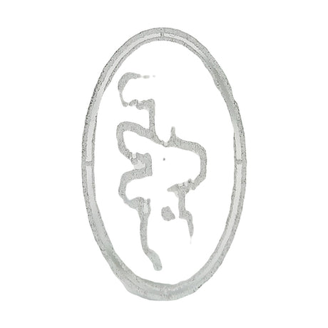 Close-up of TAG logo on 15" Beaker Bong by Thick Ass Glass with 5mm thickness