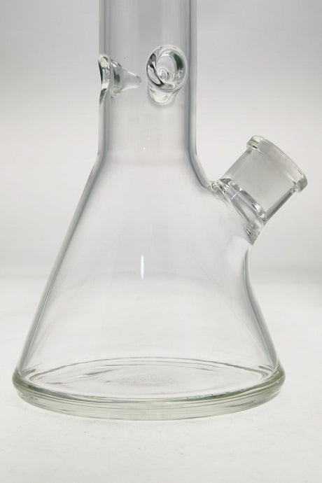 TAG 15" Beaker Bong in Tie Dye Yellow, 50x5MM with 18/14MM Downstem, Front View