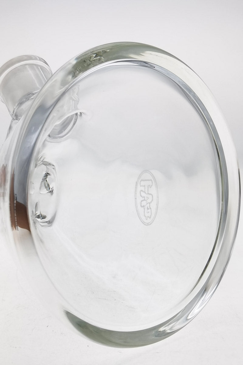 TAG 16" Beaker Bong Bottom View showcasing the 50x5MM thick borosilicate glass