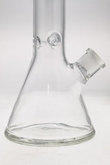 TAG 16" Beaker Bong close-up, 50x5MM, with 18/14MM Downstem, clear borosilicate glass