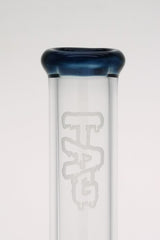 Thick Ass Glass 16" Beaker Bong with 7mm thick borosilicate glass and blue accented rim