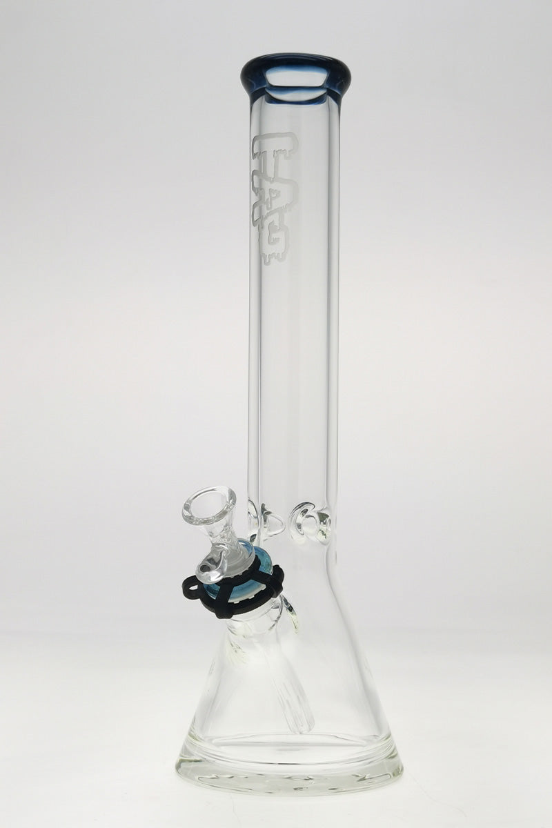 Thick Ass Glass 16" Beaker Bong with 7mm Thick Clear Glass, Front View on White Background