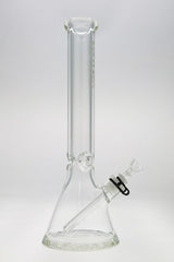TAG 16" Beaker Bong 50x9MM with 18/14MM Downstem, Clear Quartz, Side View