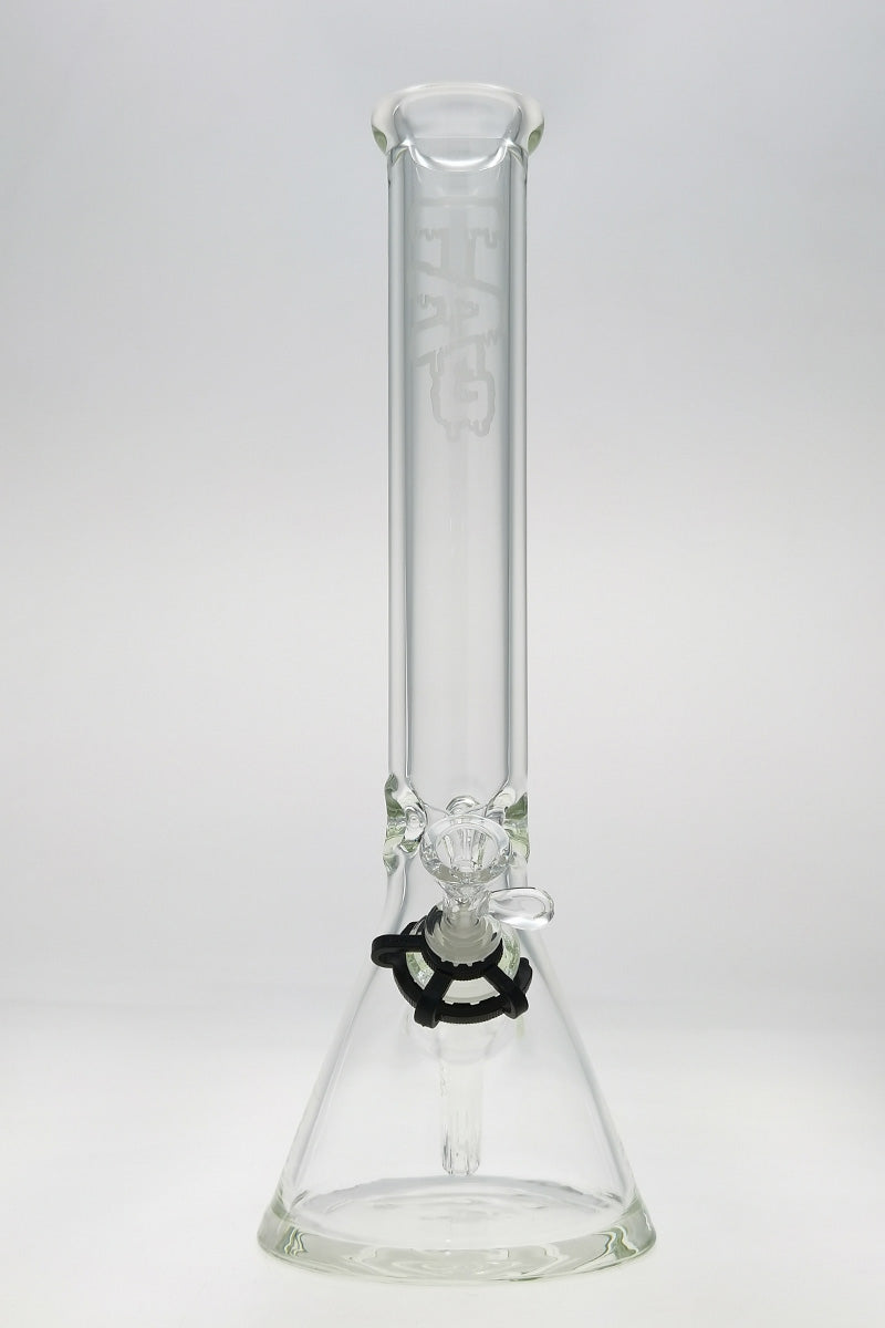 TAG 16" Beaker Bong 50x9MM with 18/14MM Downstem, Thick Ass Glass, Front View