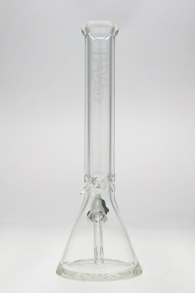 TAG 16" Beaker Bong 50x9MM with 18/14MM Downstem front view on seamless white background