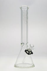 TAG 16" Beaker Bong 50x9MM with 18/14MM Downstem, Front View on Seamless White Background