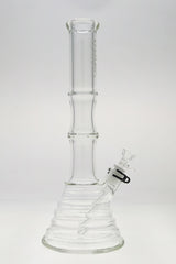 TAG 16" Beaker Bong Bamboo 50x7MM with 18/14MM Downstem, Thick Glass, Front View