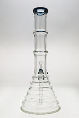 TAG 16" Beaker Bamboo Bong with 7mm Thick Quartz & 18/14MM Downstem - Front View