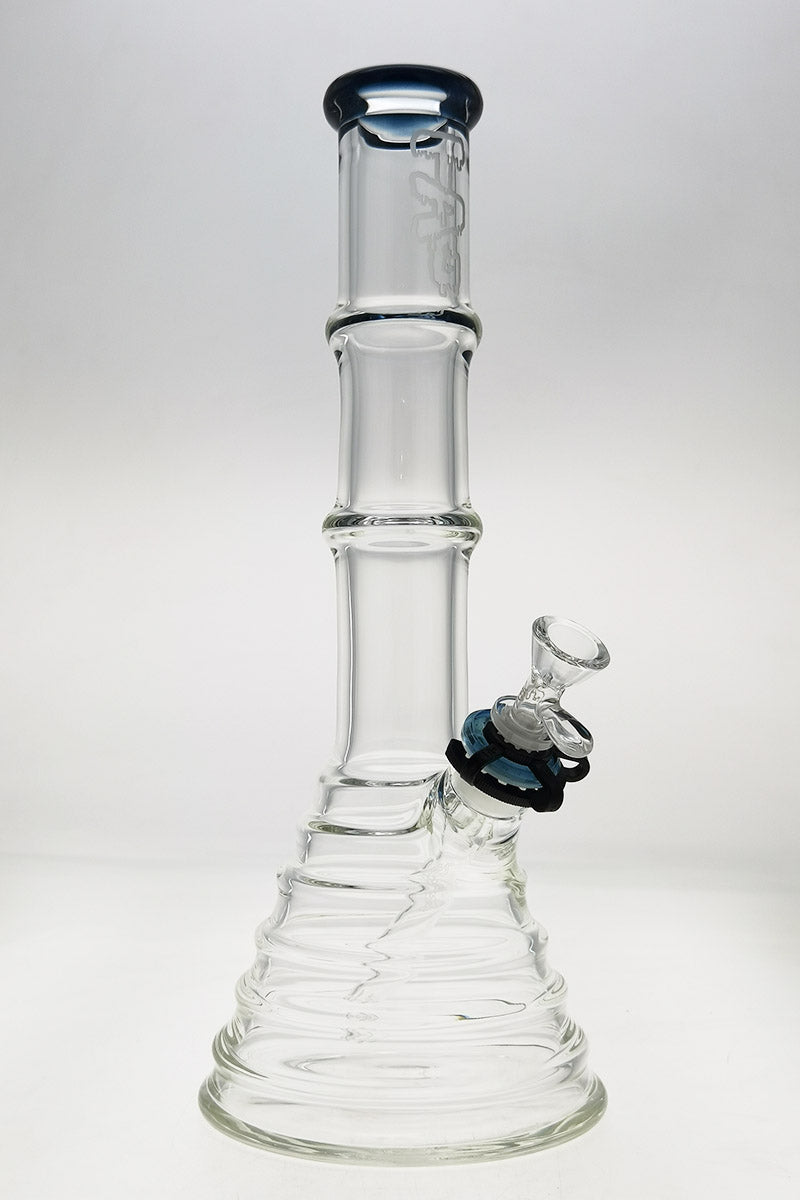 TAG 16" Beaker Bamboo Bong with 18/14MM Downstem, 7MM Thickness, Front View
