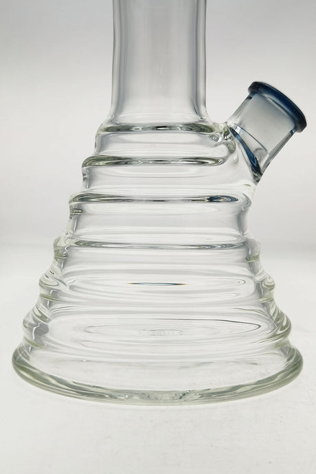TAG 16" Beaker Bong with 50x7MM Bamboo Design and 18/14MM Downstem, Close-up Side View
