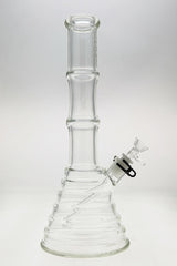 TAG 16" Beaker Bamboo Bong with 18/14MM Downstem, 7MM Thick Quartz, Front View