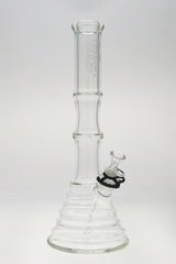 TAG 16" Beaker Bong with Bamboo Design, 50x7MM, Front View on White Background