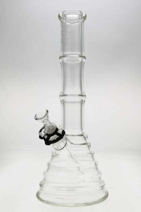 TAG 16" Beaker Bong with Bamboo Design, 50x7MM, 18/14MM Downstem, Front View