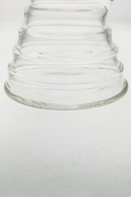 Close-up of Thick Ass Glass 16" Bamboo Beaker Bong with 7MM thick quartz and 18/14MM downstem