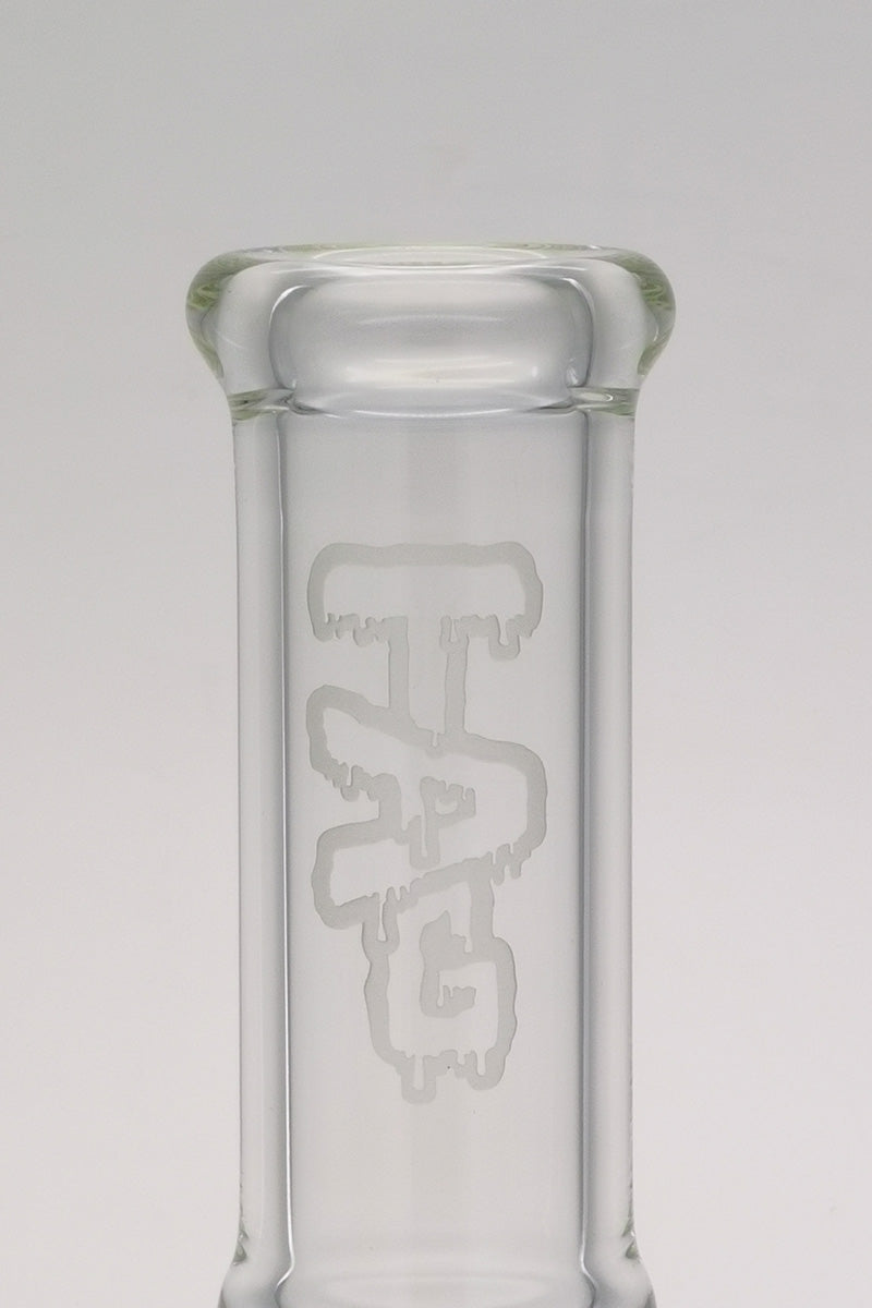 TAG 16" Beaker Bamboo Bong with 7mm Thick Quartz Glass and 18/14MM Downstem