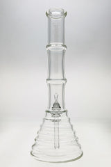 TAG 16" Beaker Bong with Bamboo Design, 50x7MM Thick Glass, Front View on White Background
