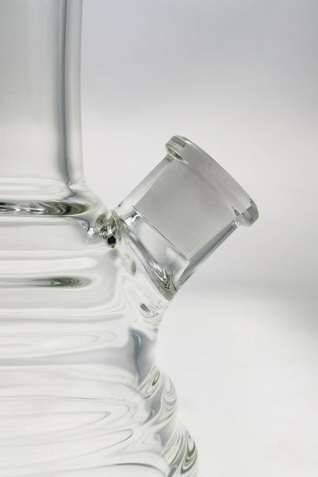 Close-up of TAG 16" Beaker Bamboo Bong with 18/14MM downstem, 7mm thick quartz