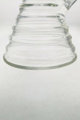Close-up of TAG 16" Beaker Bong base, 50x7MM thick quartz glass, seamless white background