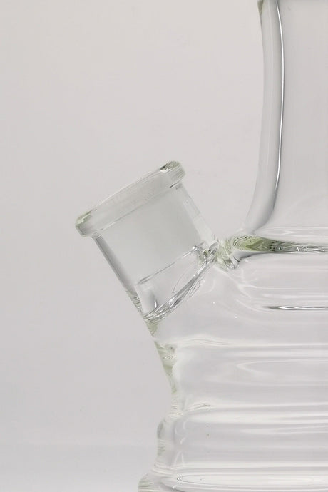 Close-up of TAG 16" Beaker Bamboo Bong with 18/14MM Downstem, 7mm thick quartz