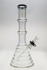 TAG 16" Beaker Bong by Thick Ass Glass with Bamboo Design, 50x7MM, Front View