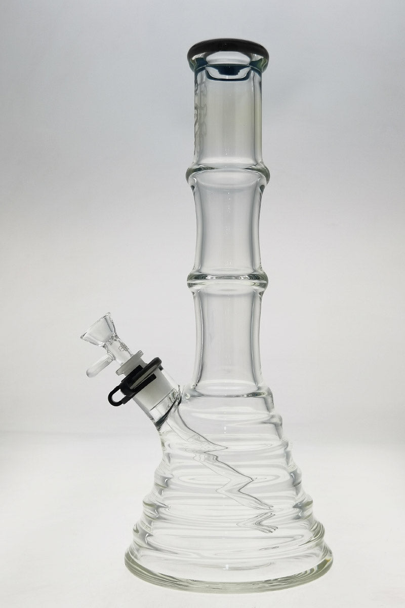 TAG 16" Beaker Bong with Bamboo Design, 50x7MM Thick Glass, and 18/14MM Downstem