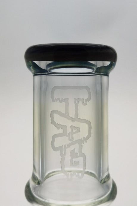TAG 16" Beaker Bamboo Bong with Thick 7mm Glass and 18/14MM Downstem, Front View