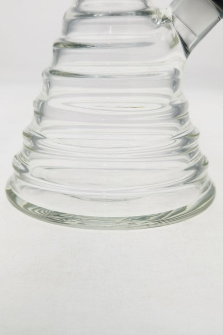 Close-up of TAG 16" Beaker Bamboo Bong base, 50x7MM thick glass with 18/14MM downstem