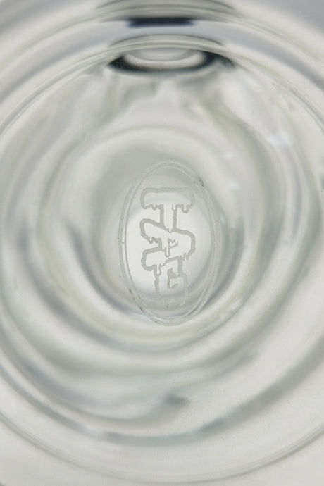 Close-up of TAG 16" Beaker Bamboo Bong with 7mm thick quartz and 18/14MM downstem