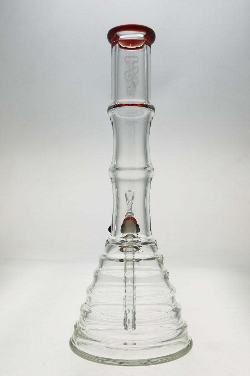 TAG 16" Beaker Bamboo Bong with 7mm thick quartz glass and 18/14MM downstem, front view