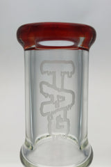TAG 16" Beaker Bamboo Bong Base with 7mm Thickness and Etched Logo, Front View