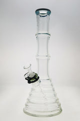 TAG 16" Beaker Bamboo Bong, 50x7MM thick glass, front view with 18/14MM downstem
