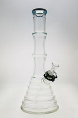 TAG 16" Beaker Bong with Bamboo Design, 50x7MM Thick Glass, Front View
