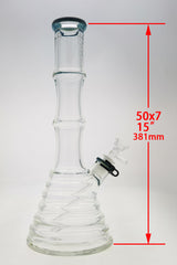 TAG 16" Beaker Bamboo Bong with 50x7MM thickness and 18/14MM Downstem - Front View