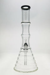 TAG 16" Beaker Bong with Bamboo Design, 50x7MM, Front View on Seamless White Background