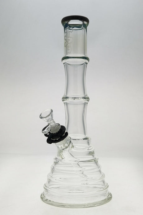 TAG 16" Beaker Bamboo Bong with 18/14MM Downstem, 7MM Thick Quartz, Front View