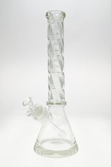 TAG 16" Beaker Bong with Helical Rod, 50x7MM Glass, Front View on White Background