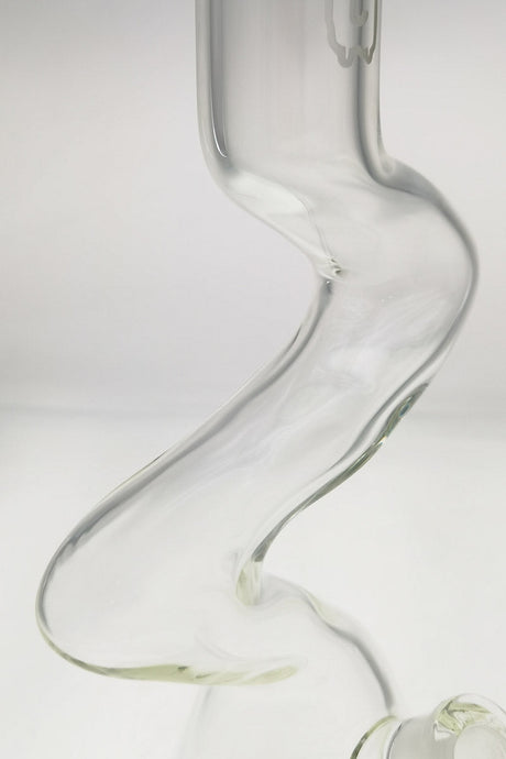 TAG 16" Beaker ZONG Bong with 7mm Thickness and 18/14MM Downstem - Clear Glass Side View
