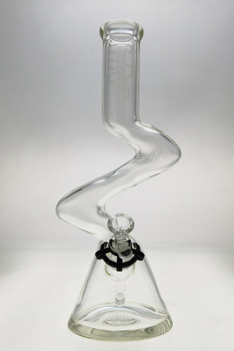 TAG 16" Beaker ZONG Bong with 50x7MM thickness and 18/14MM Downstem, front view on white background