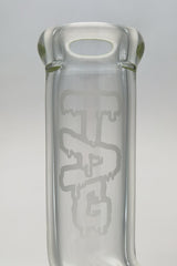 TAG 16" Beaker ZONG Bong with 50x7MM thickness and 18/14MM Downstem, clear glass, front view