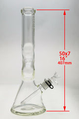 TAG 16" Beaker ZONG Bong with 50x7MM Glass and 18/14MM Downstem, Front View
