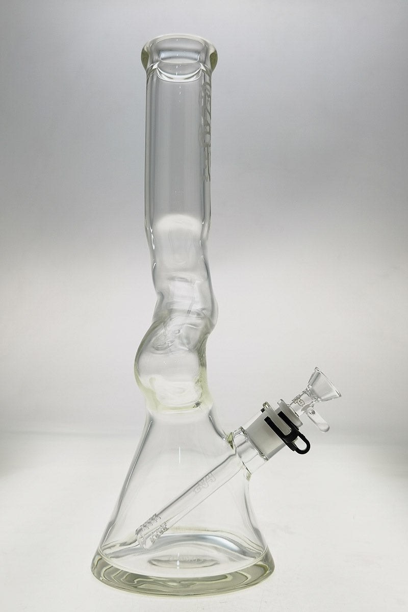 Thick Ass Glass 16" Beaker ZONG Bong with 18/14MM Downstem, 7mm Thickness, Front View