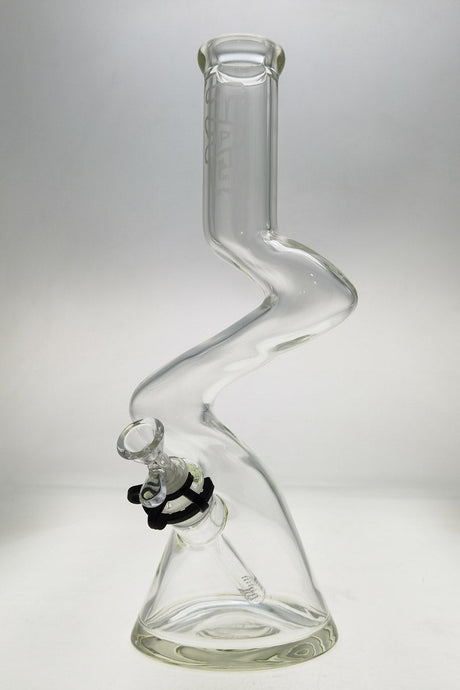 TAG 16" Beaker ZONG Bong with 18/14MM Downstem, 7mm Thickness, Front View on White