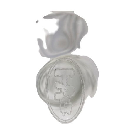 Close-up of TAG logo on 16" Beaker ZONG bong made of heavy 9mm borosilicate glass
