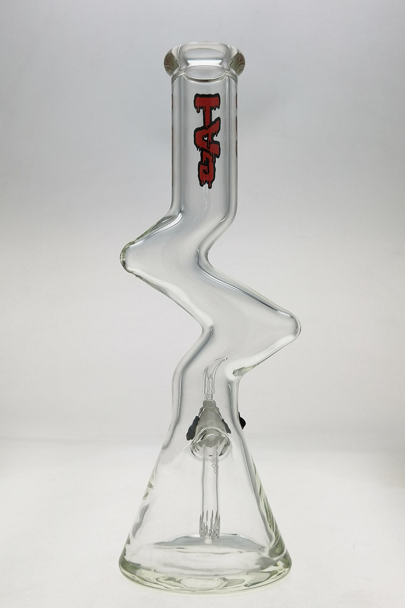 TAG 16" Beaker ZONG Bong with Thick Glass and 18/14MM Downstem - Front View